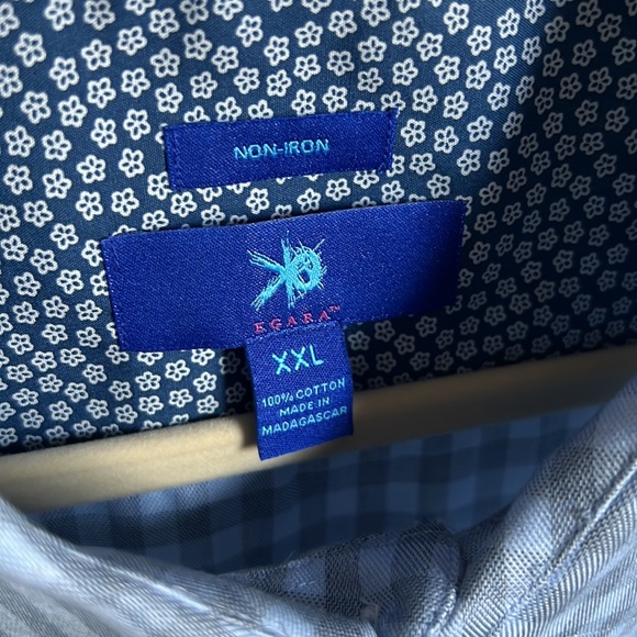 Egara KO Non-Iron Gingham Long Sleeve Dress Shirt washed but not worn! - Picture 3 of 7